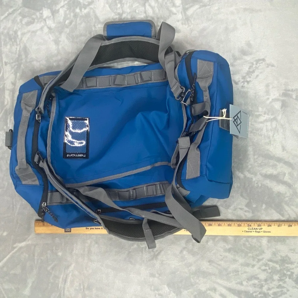 Haimont Blue Convertible Travel Duffel Backpack Water Resistant 40L Gym Bag NWT
